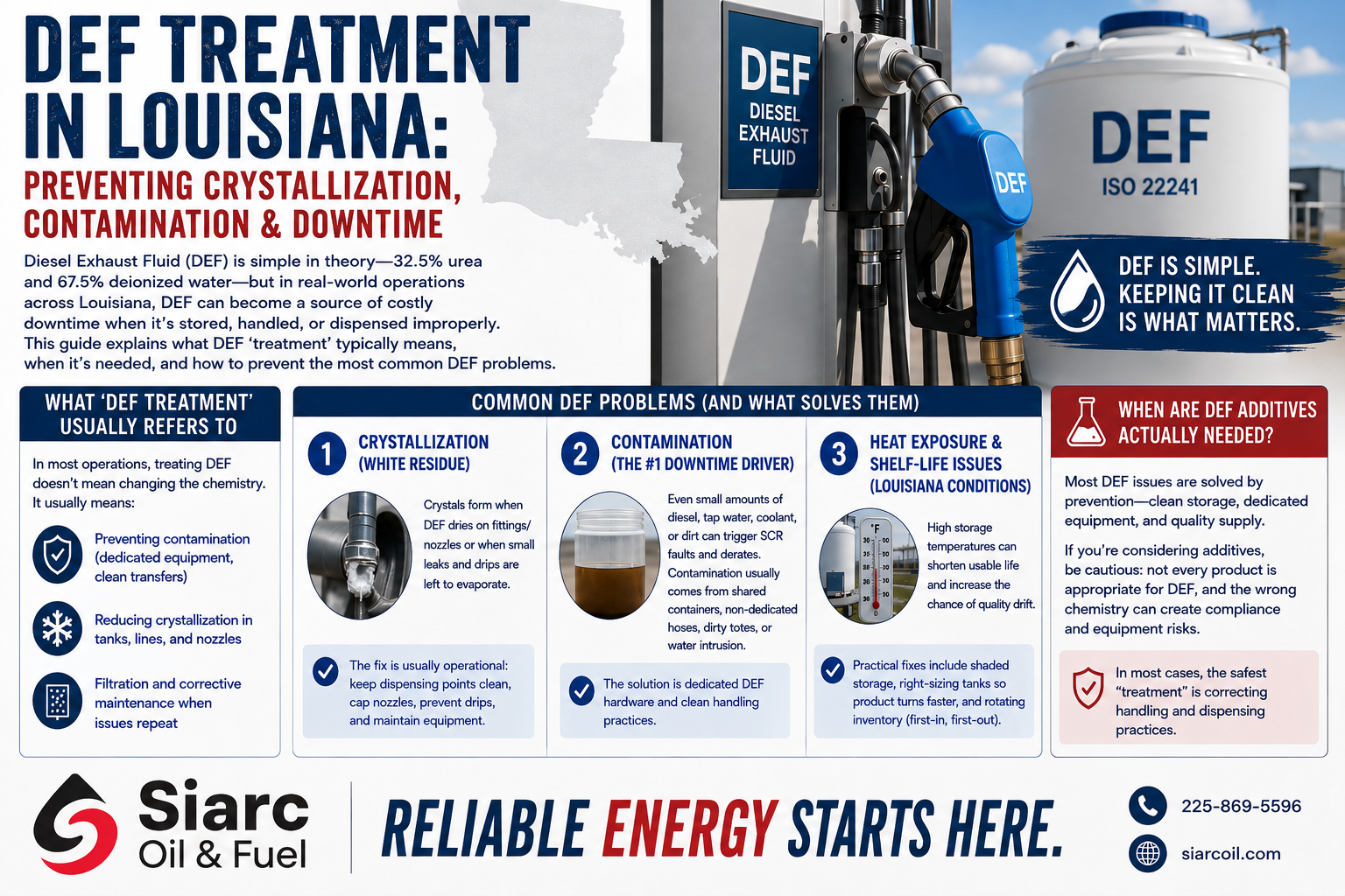 DEF Treatment in Louisiana: Preventing Crystallization, Contamination & Downtime