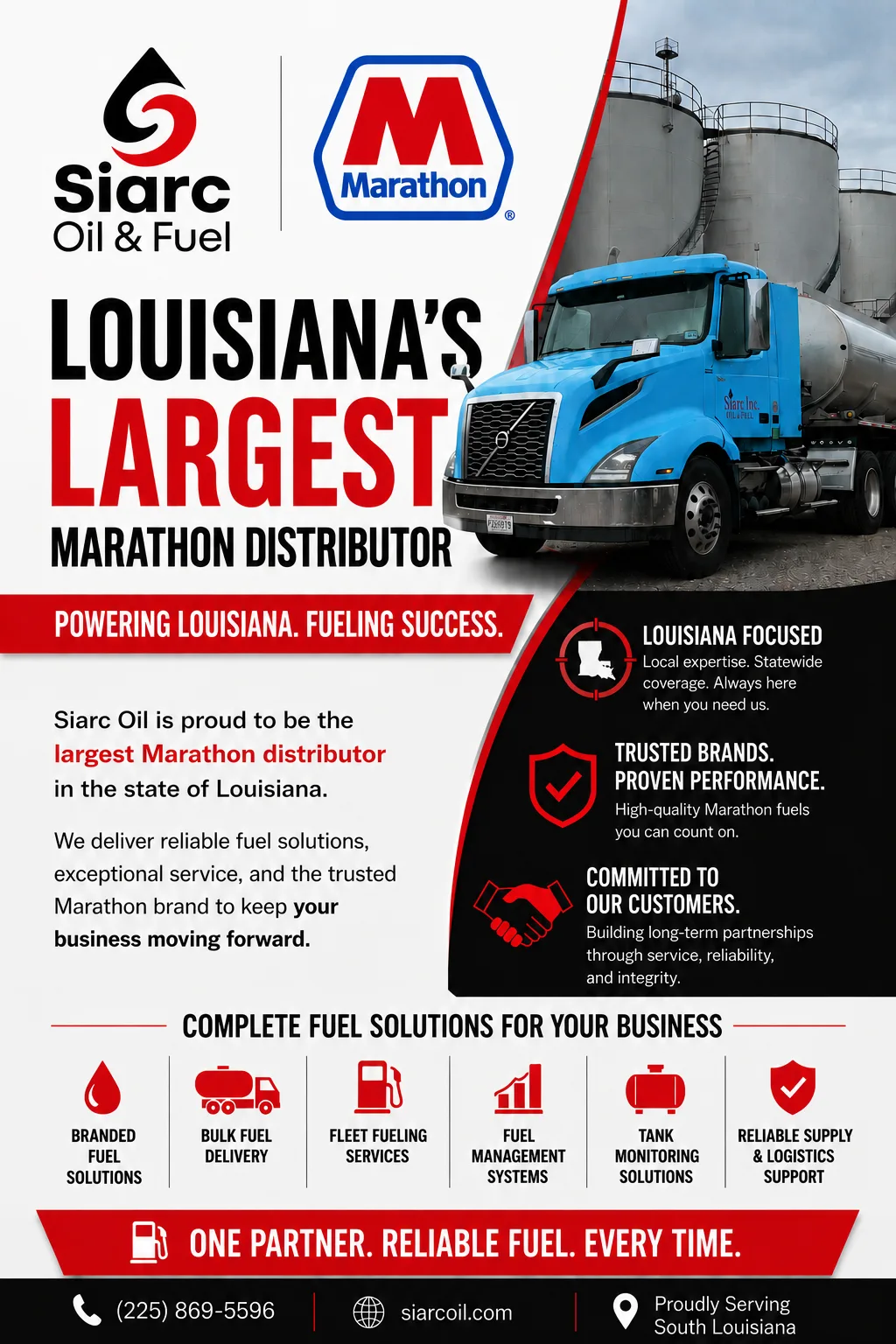 Siarc Oil: Louisiana’s Largest Marathon Distributor Delivering Reliable Fuel Solutions Across Southeast Louisiana